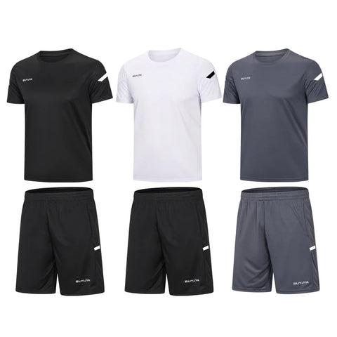 3Pack Men's Workout Set Gym Shirt Set S-3XL