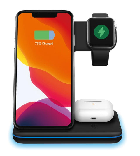 3 in 1 Fast Wireless Charging Station for Mobile Phones