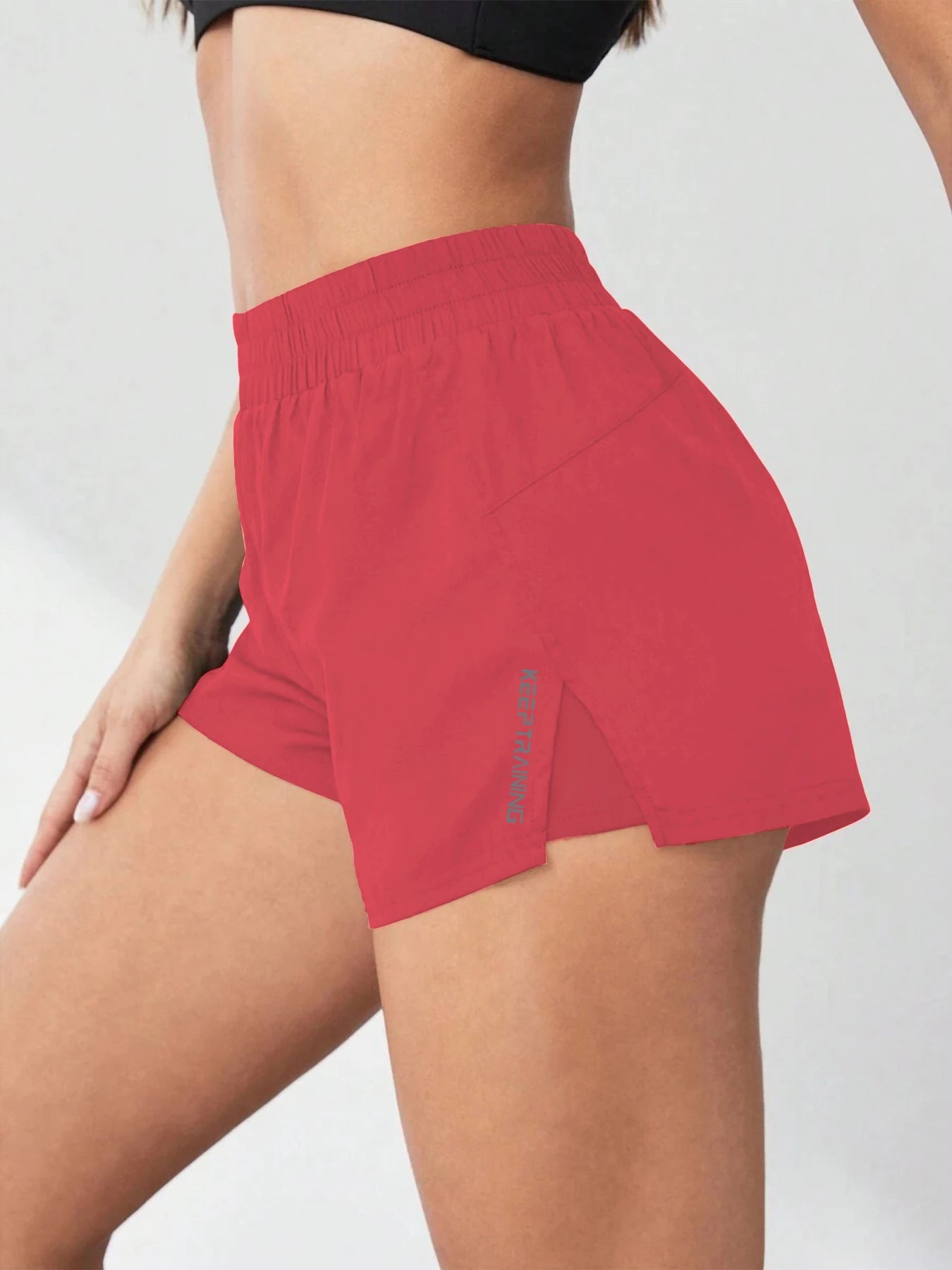 2026 New Style Faux Two Piece Anti Exposure Yoga Shorts