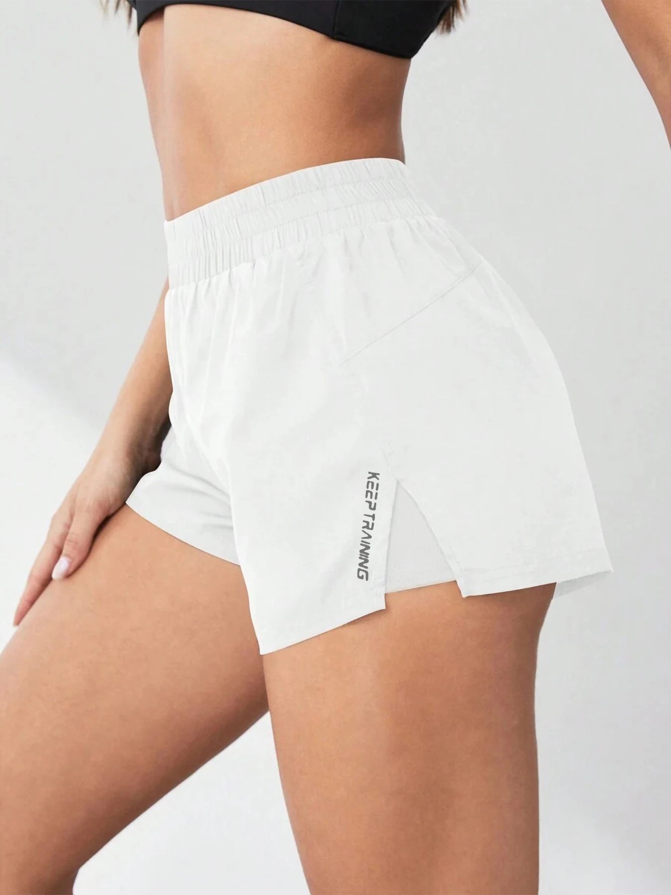2026 New Style Faux Two Piece Anti Exposure Yoga Shorts
