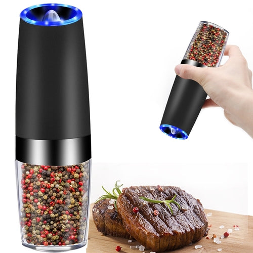 Electric Gravity Sensor Salt and Pepper Grinder with LED Light
