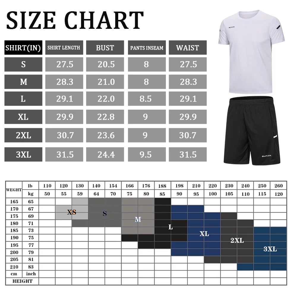 3Pack Men's  Workout Set Gym Shirt Set S-3XL
