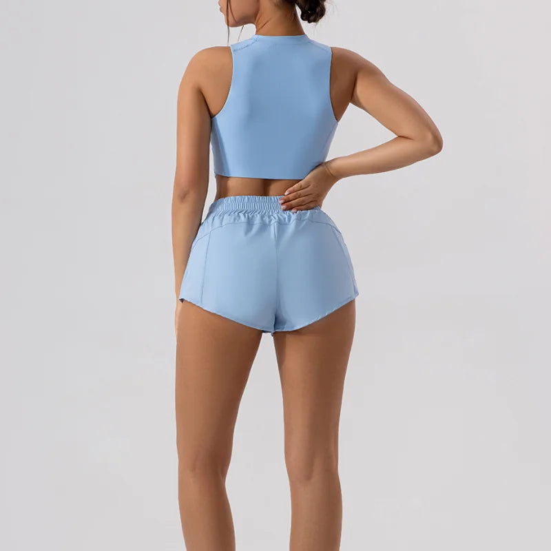 Summer Fitness Low Waist 2.5 Inch Shorts Women Gym Sportswear