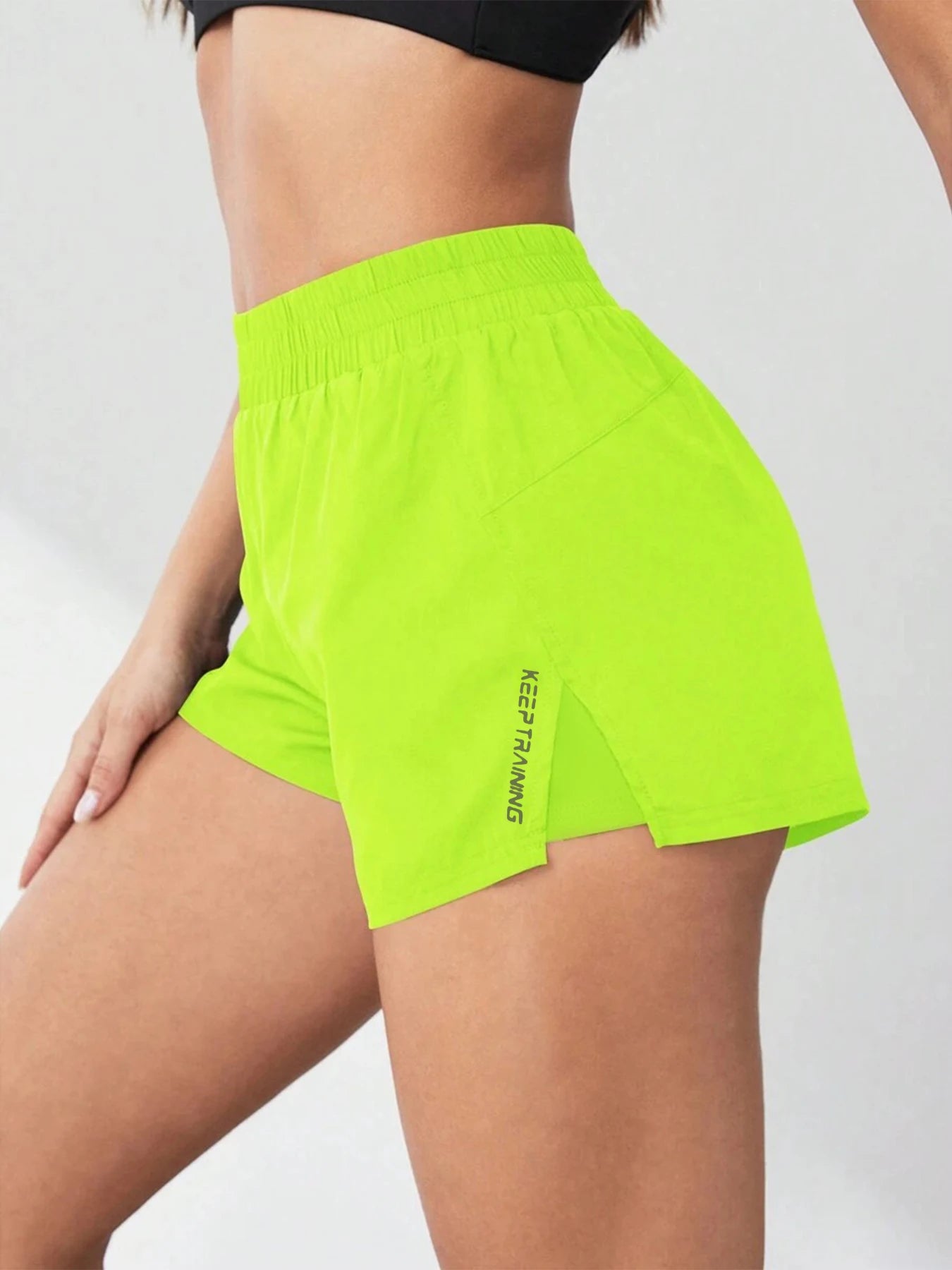 2026 New Style Faux Two Piece Anti Exposure Yoga Shorts