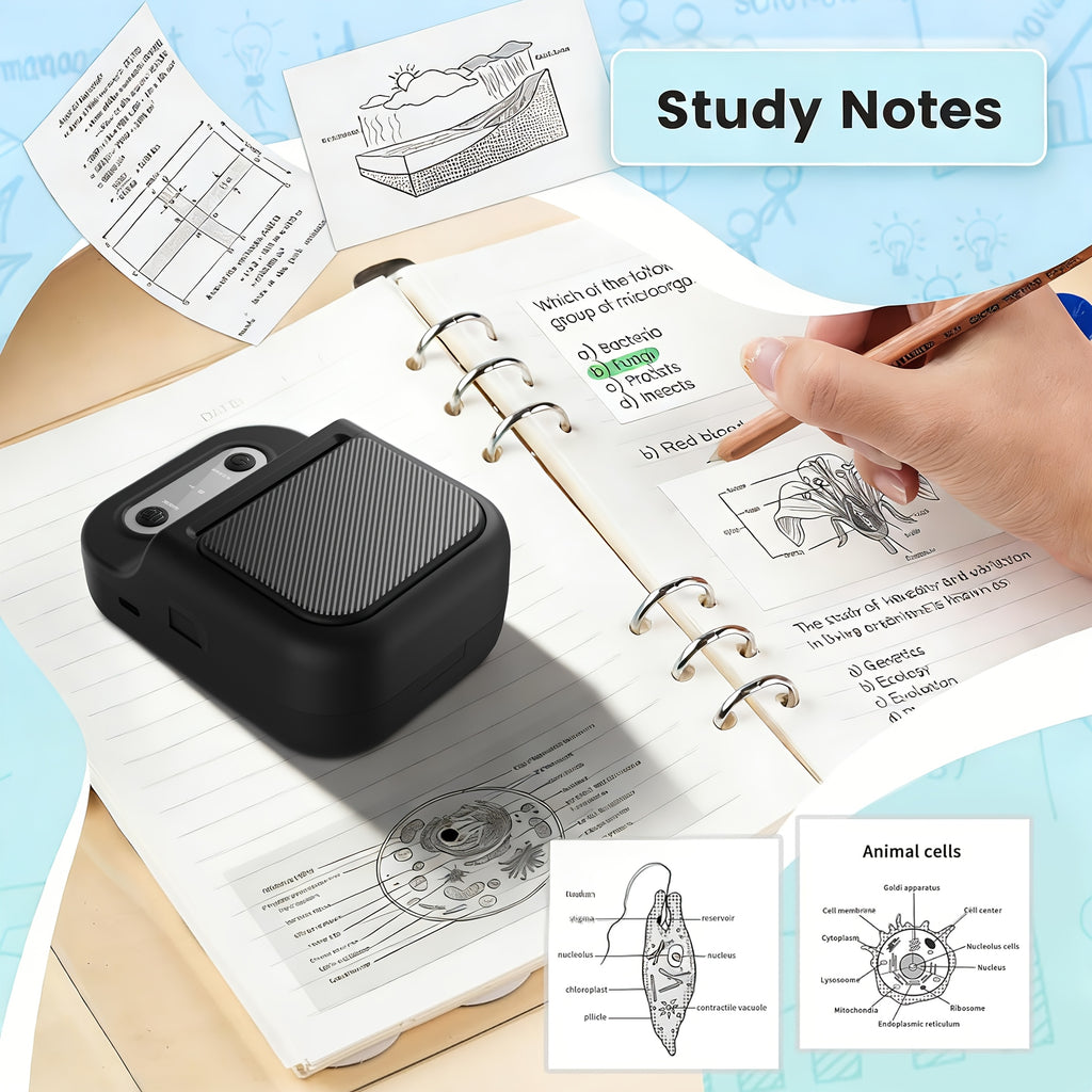 Mini Thermal Label Printer Self adhesive Paper & Inkless