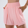Spandex Sports Shorts with Phone Pockets Loose Yoga Shorts 