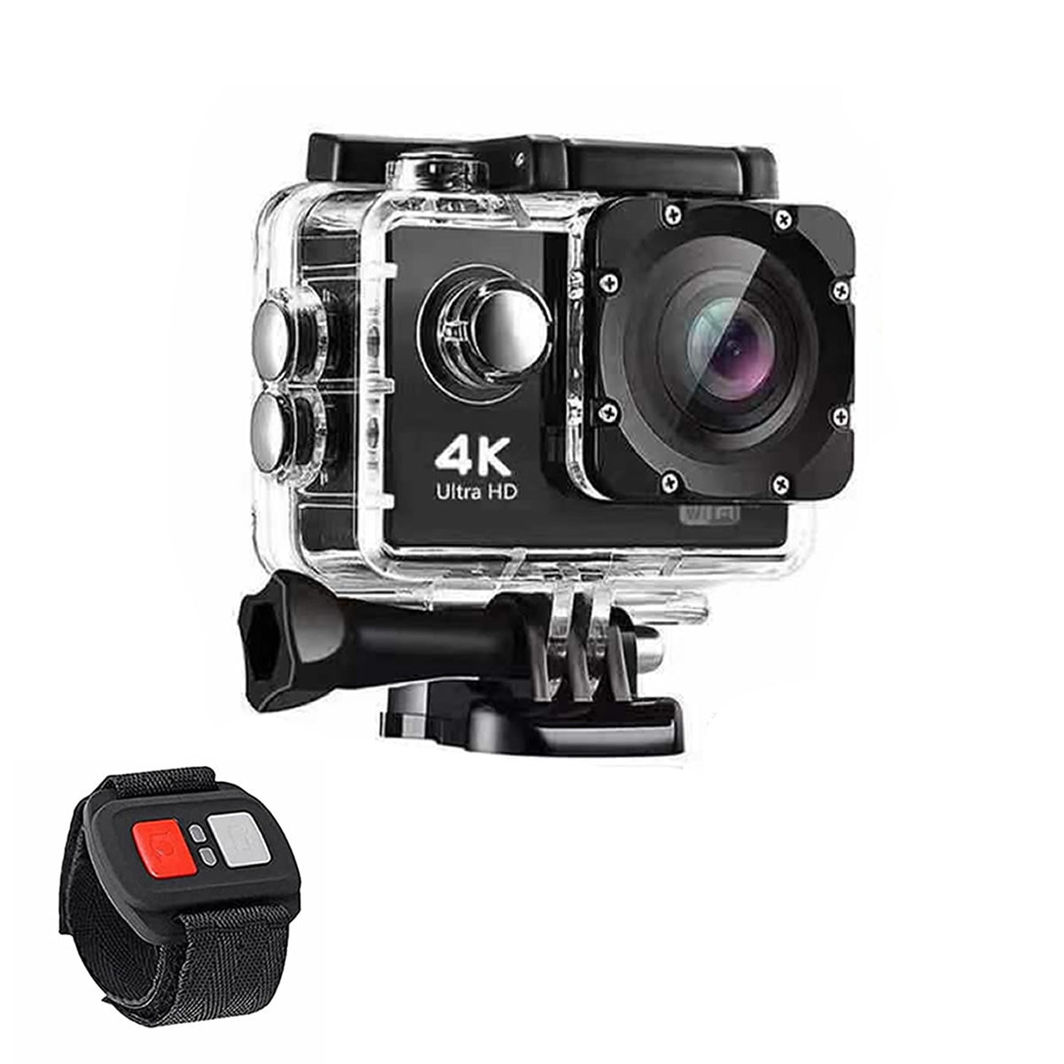 Waterproof 4K Action Camera with WiFi & Remote