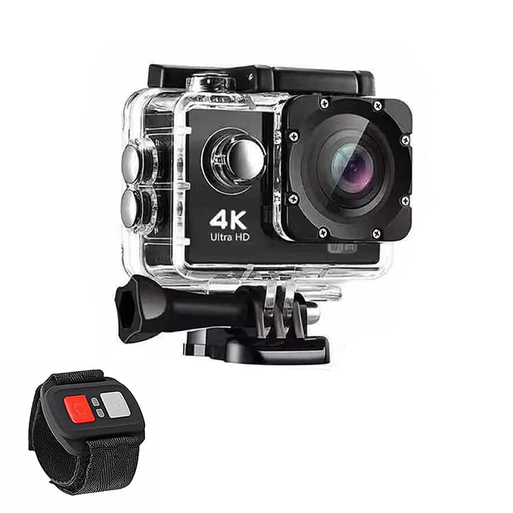 Waterproof 4K Action Camera with WiFi & Remote