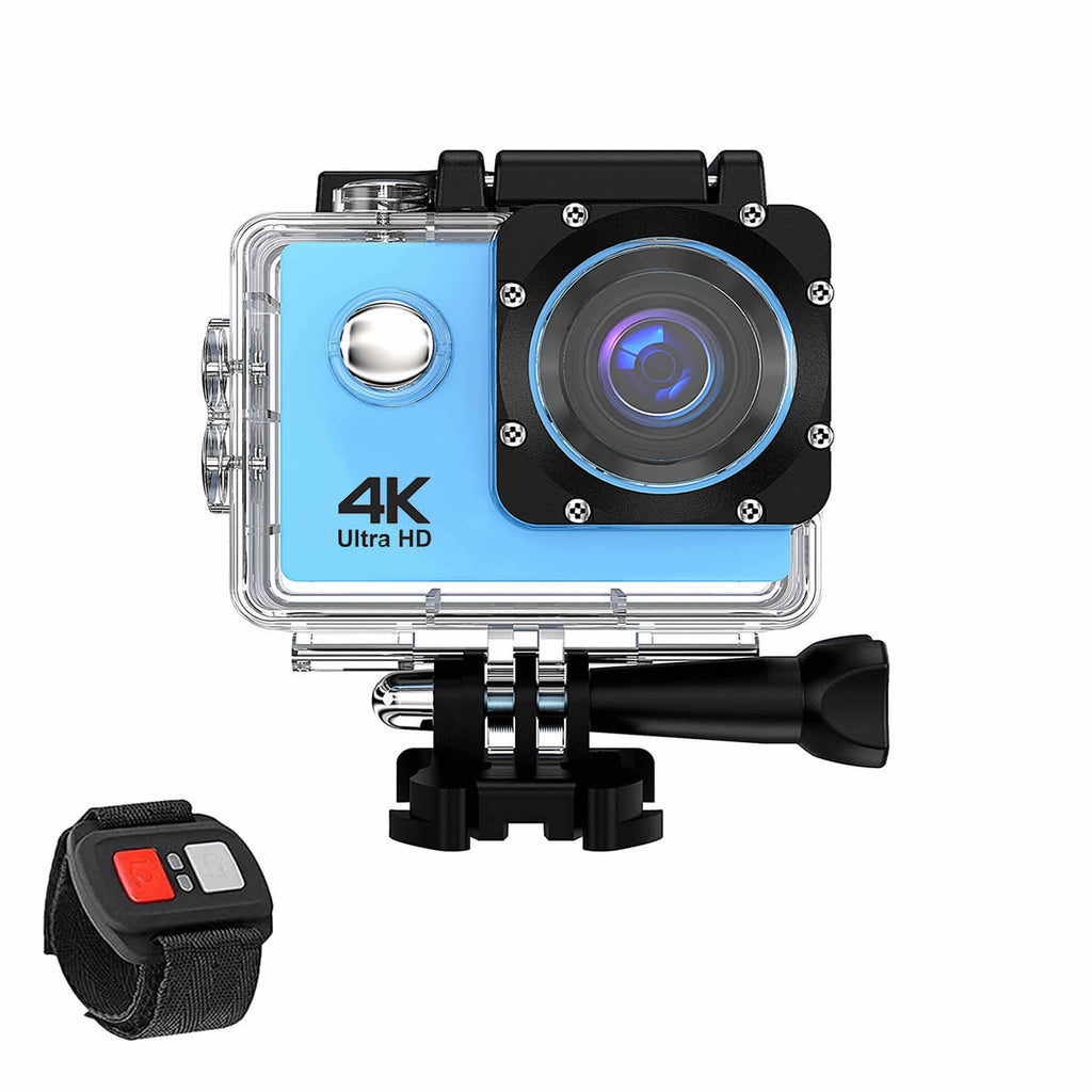 Waterproof 4K Action Camera with WiFi & Remote