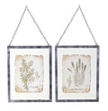 Vintage Lavender & Thyme Botanical Wall Art Set of 2