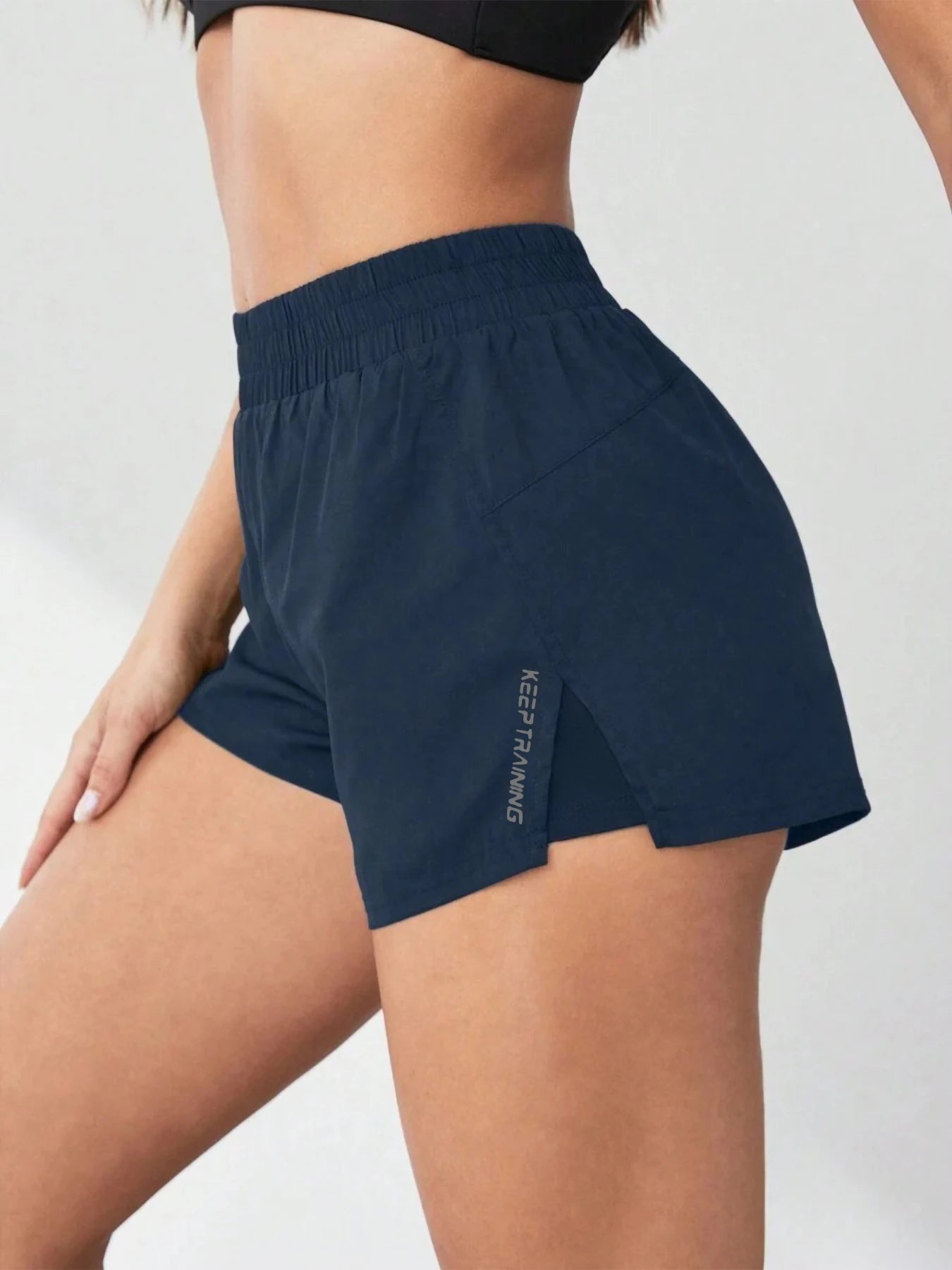 2026 New Style Faux Two Piece Anti Exposure Yoga Shorts