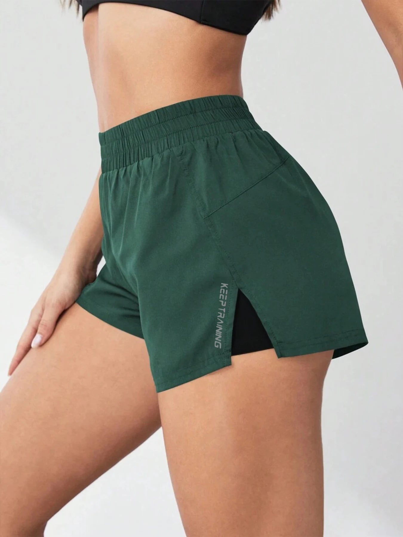 2026 New Style Faux Two Piece Anti Exposure Yoga Shorts