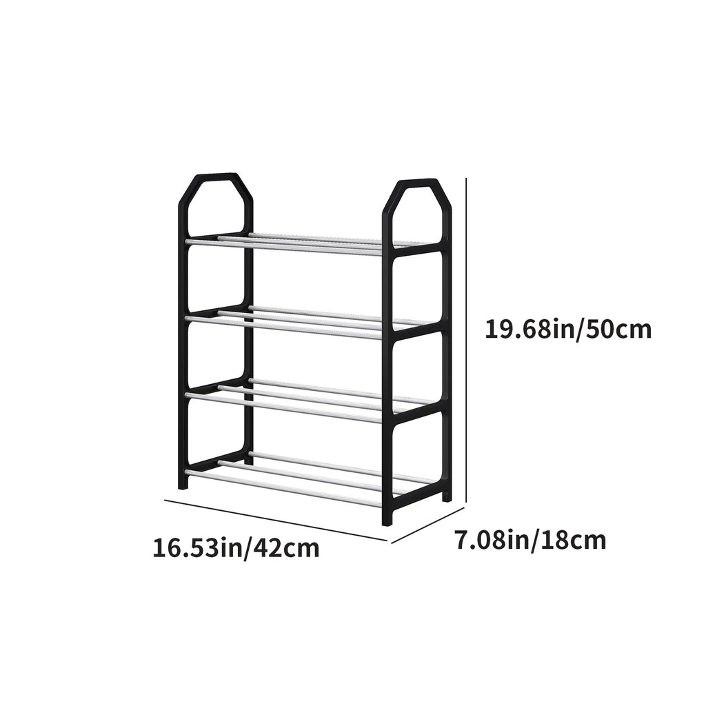 Storage and Organization Shoe Rack Shoe Rack Storage Organizer with 4 Tiers Metal Shelves for Bedroom Closet Entry Dorm Room