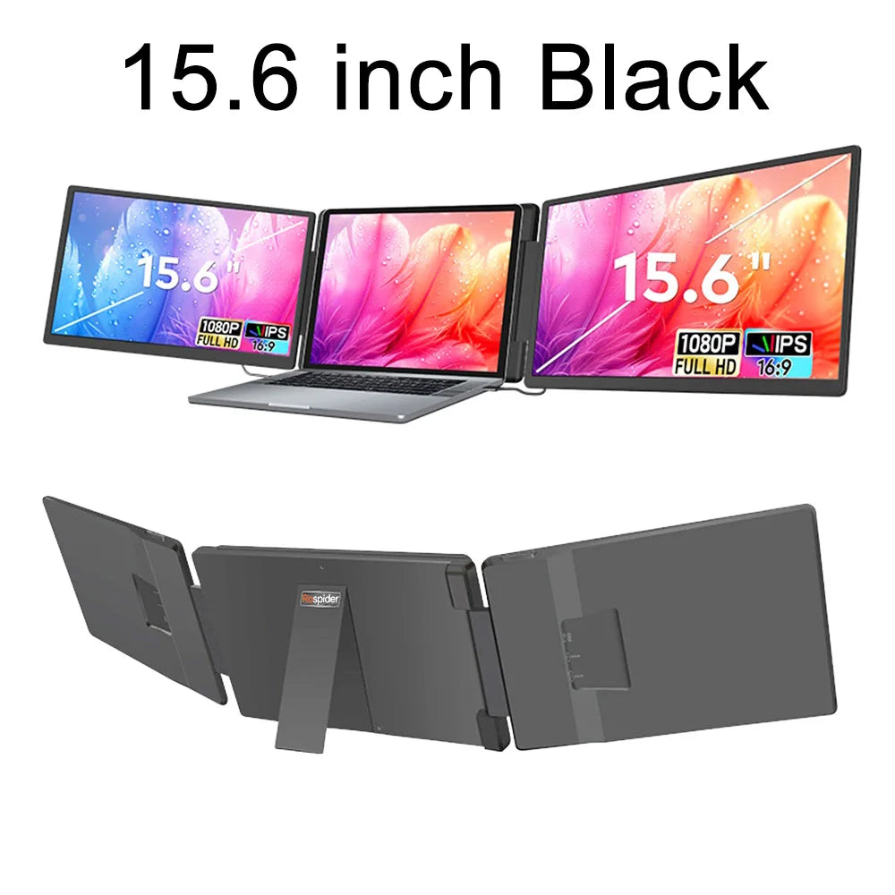 Portable LCD FHD IPS Gaming Backlit External Monitor Triple Screen Extender