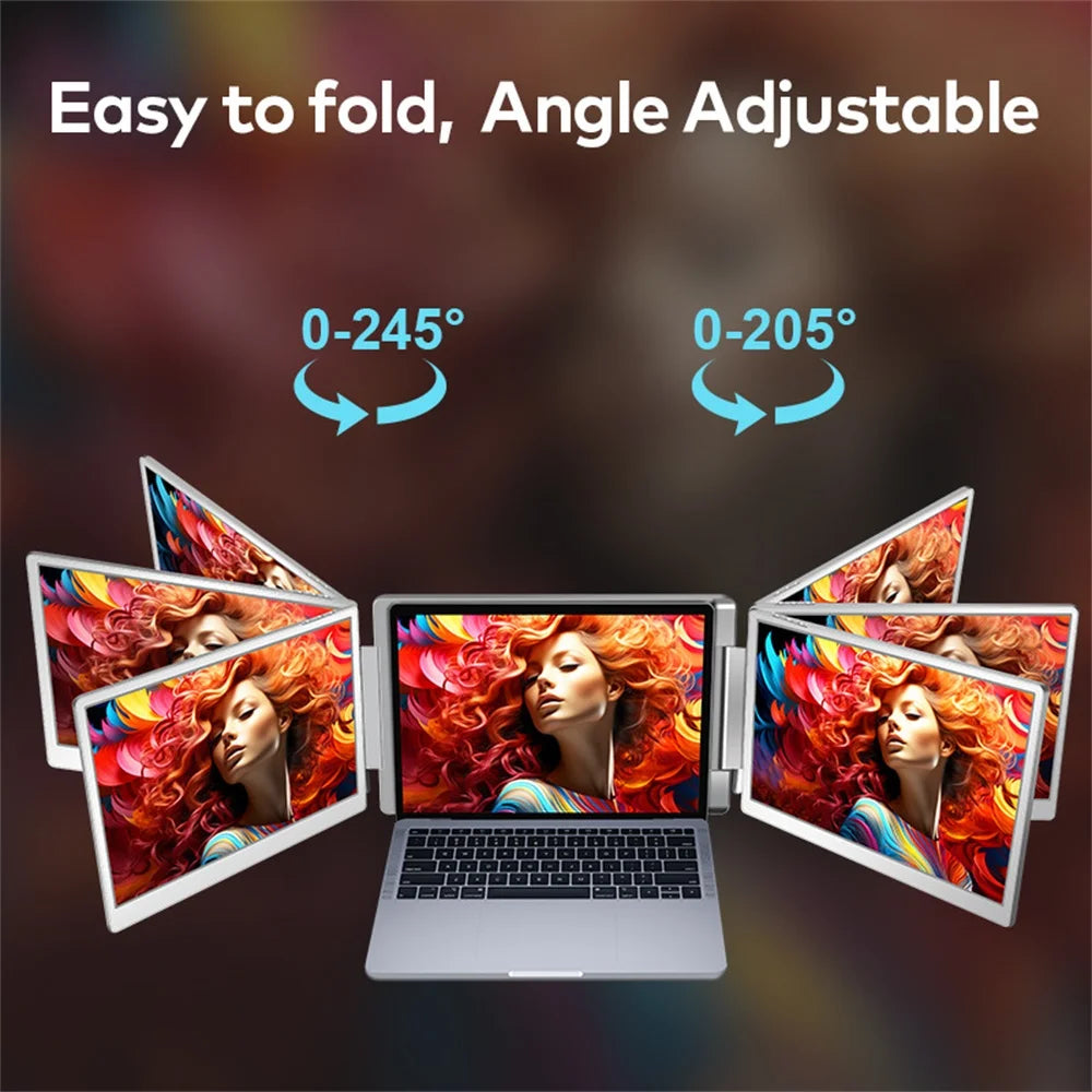 Portable LCD FHD IPS Gaming Backlit External Monitor Triple Screen Extender