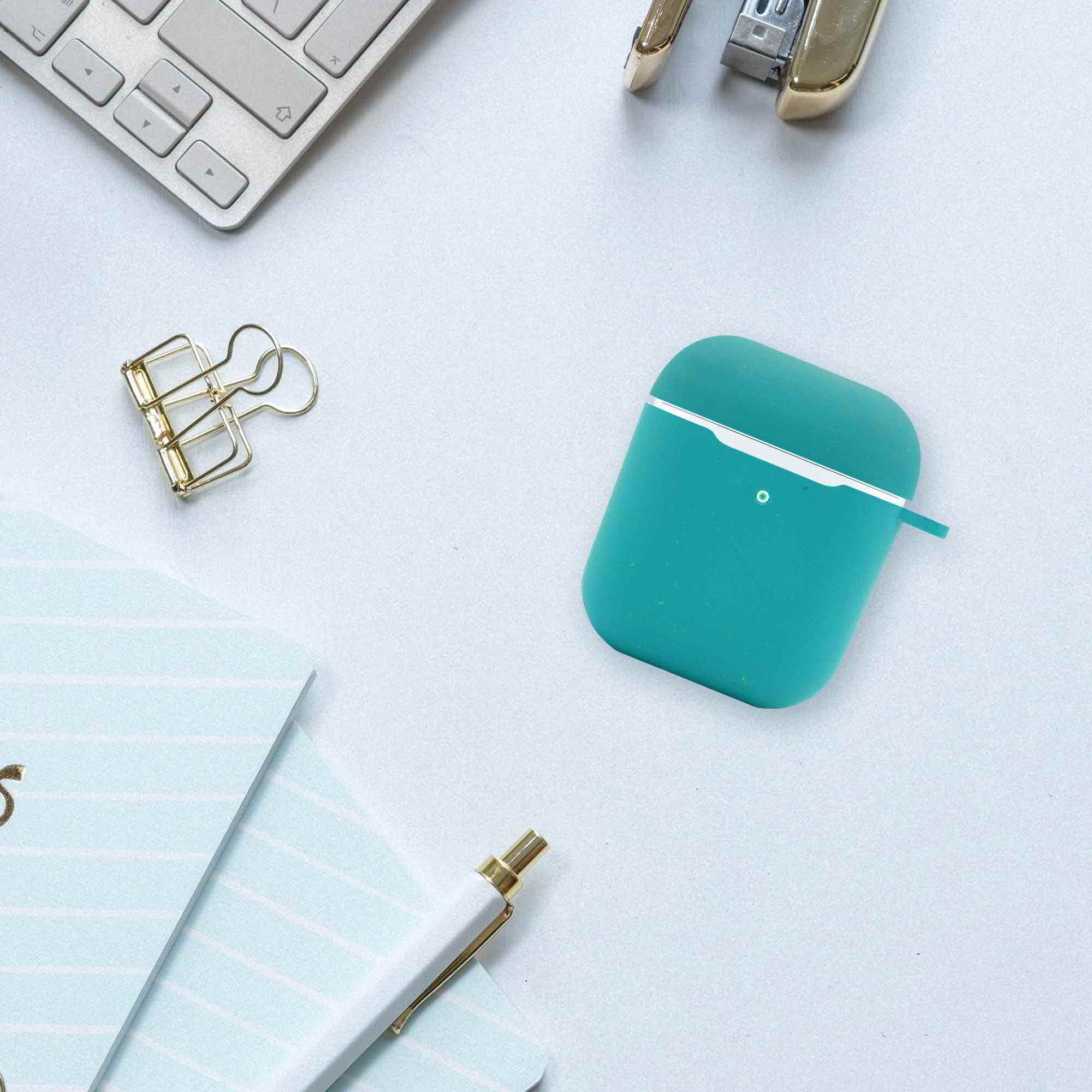 Biodegradable AirPods Case Eco Friendly Silicone Cover in Ocean Blue