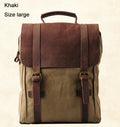 Vintage Canvas Leather Men's & Women's Backpack