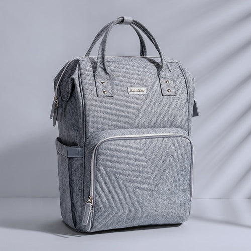Quilted Diaper Backpack for Moms, Stylish Baby Bag