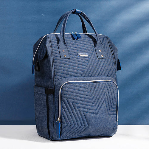 Quilted Diaper Backpack for Moms, Stylish Baby Bag
