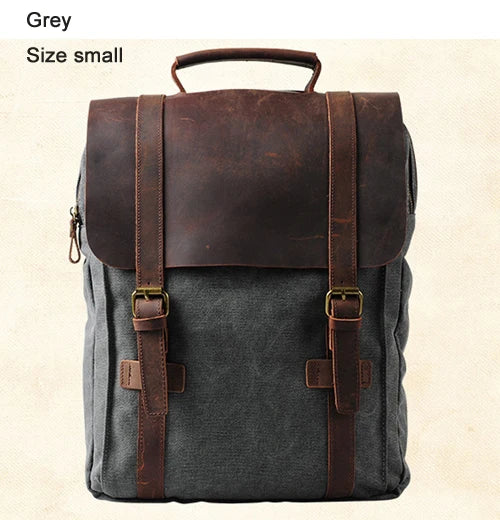 Vintage Canvas Leather Men's & Women's Backpack