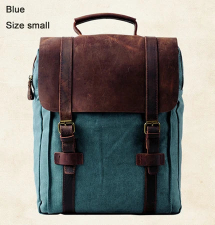 Vintage Canvas Leather Men's & Women's Backpack