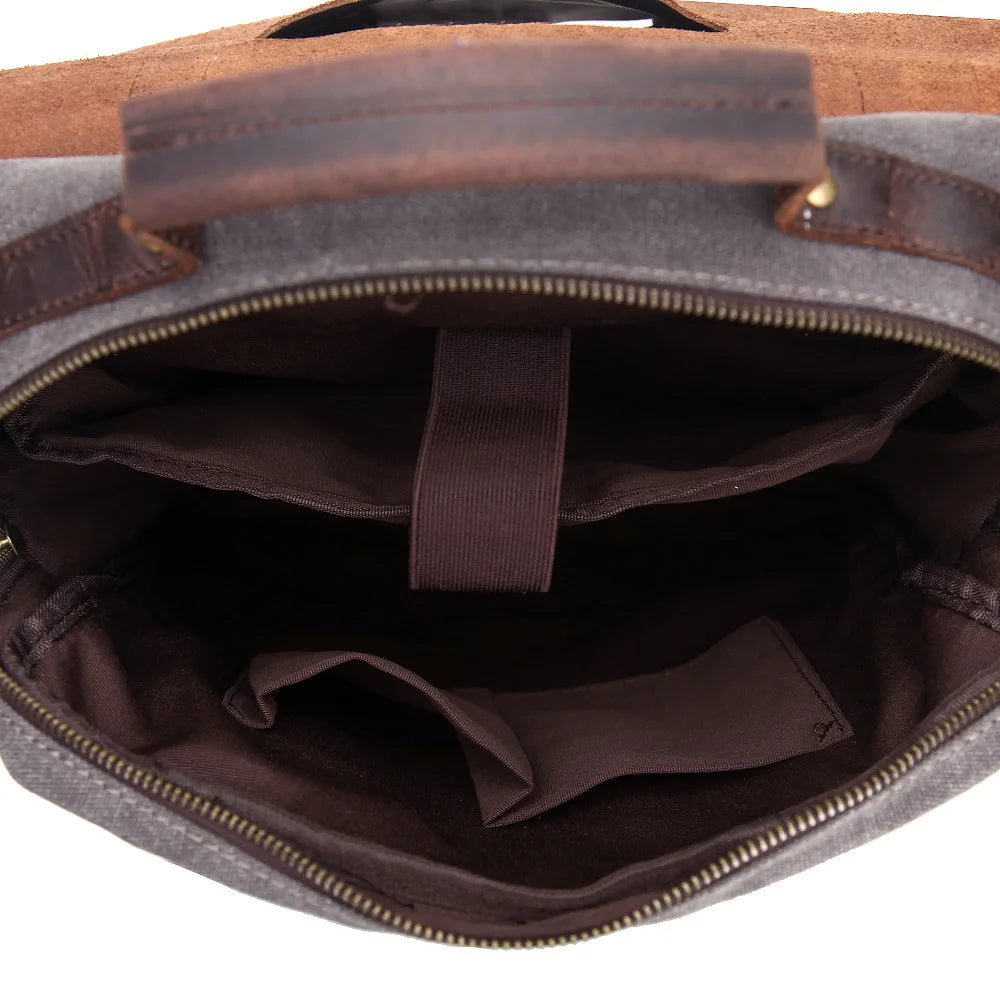 Vintage Canvas Leather Men's & Women's Backpack