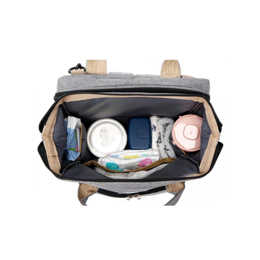 Multifunctional Diaper Backpack with Built In Baby Bed