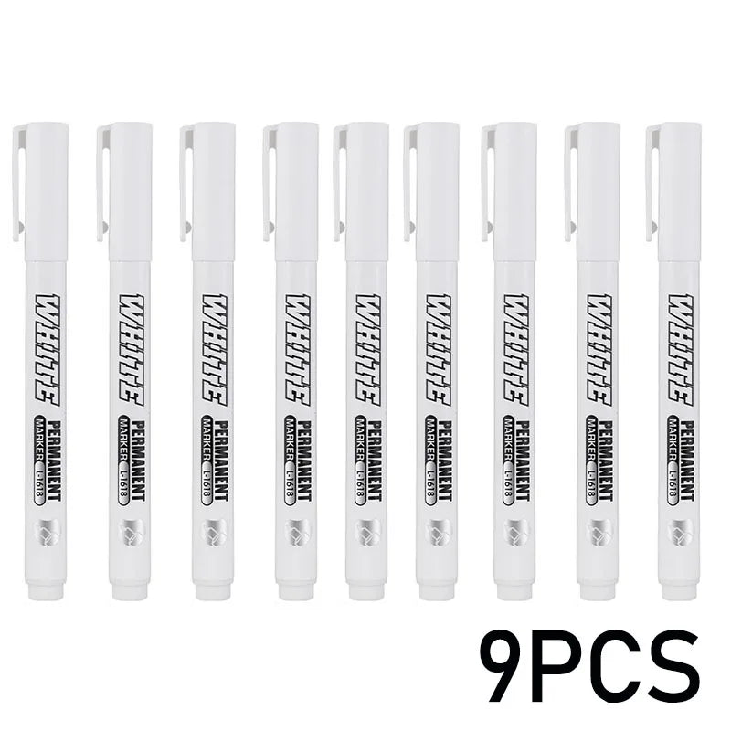 1/2/3PCS Waterproof Metal Marker Permanent White Paint