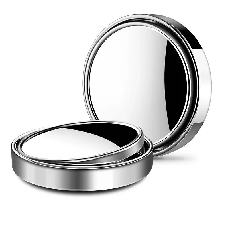 2Pcs Round Frame Convex Blind Spot Mirror Safety Driving
