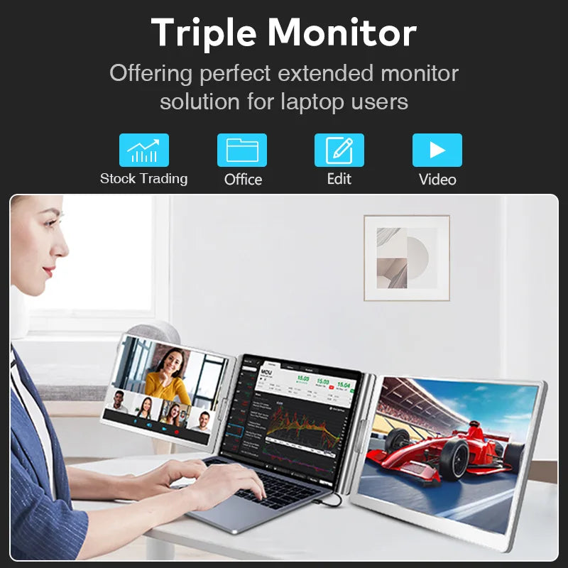 Dual Screen Display Extended Portable Monitor