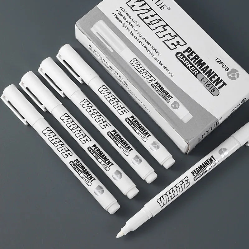 1/2/3PCS Waterproof Metal Marker Permanent White Paint