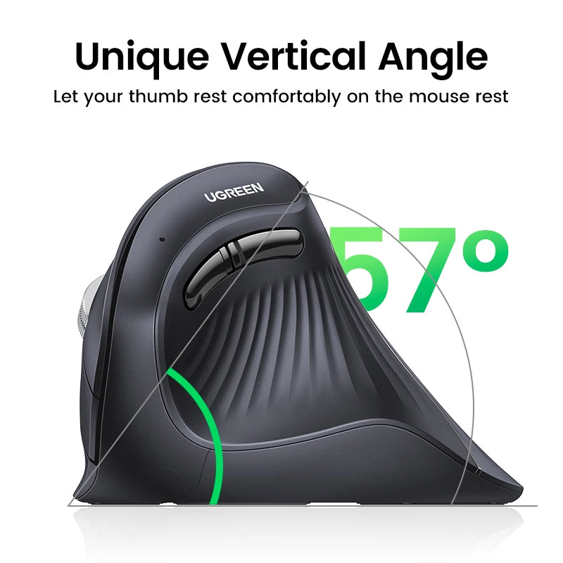 Vertical Mouse Wireless Bluetooth  6 Mute Buttons for MacBook Tablet Laptops Computer PC