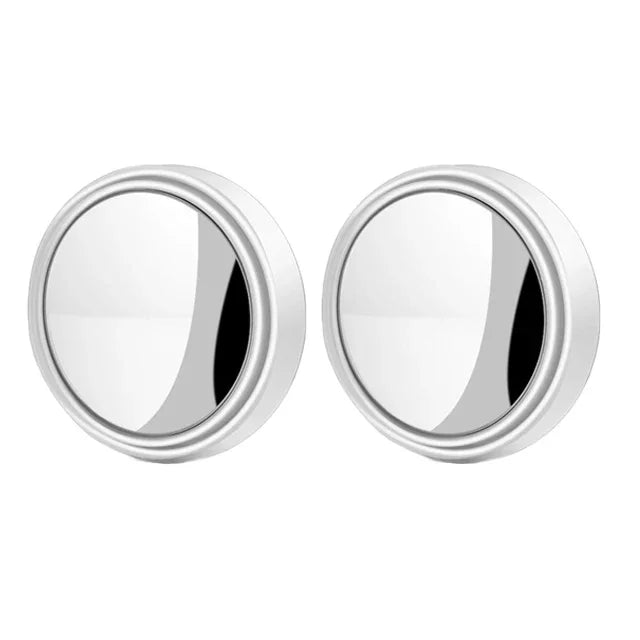 2Pcs Round Frame Convex Blind Spot Mirror Safety Driving
