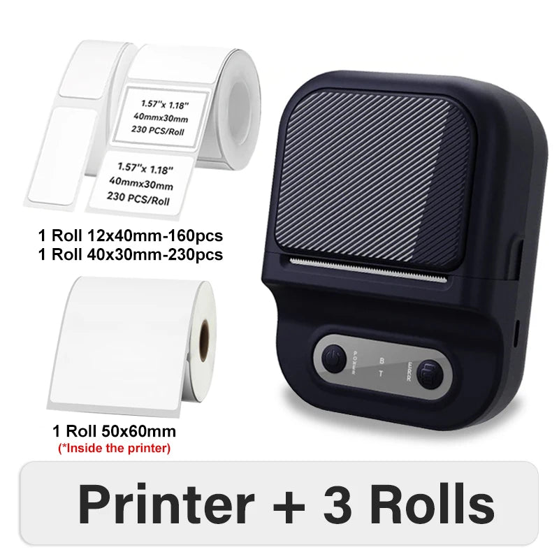 Mini Thermal Label Printer Self adhesive Paper & Inkless