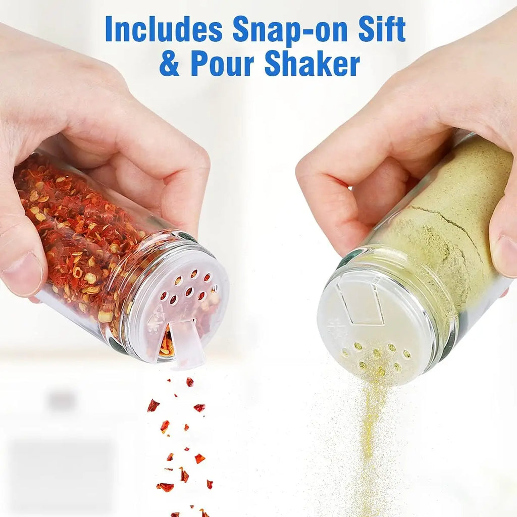 20 Spice Rack Organizer with Jars, 360° Rotating Seasoning Tower for Cabinet Countertop