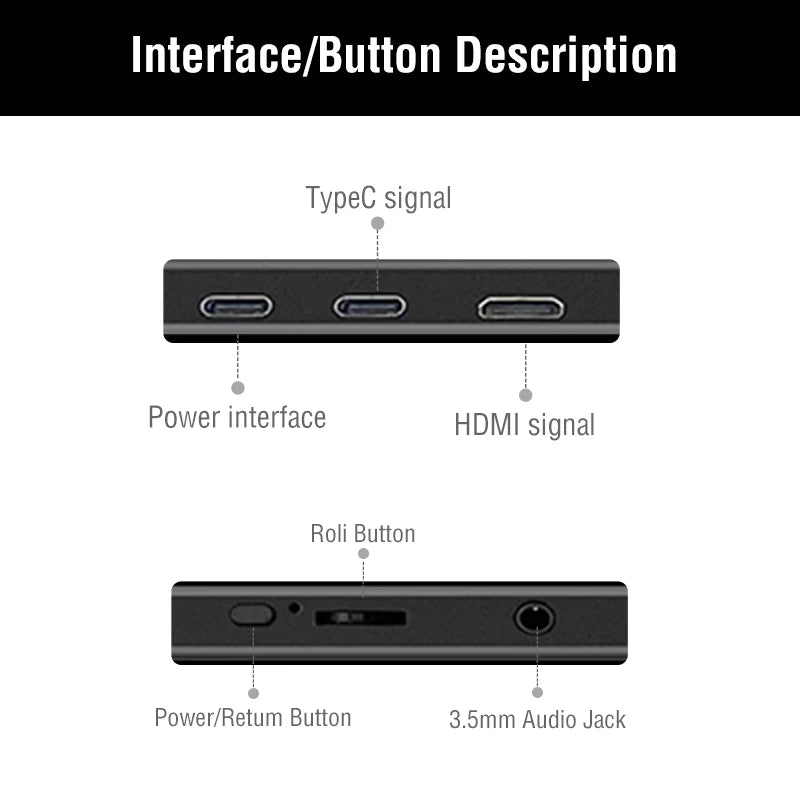 14 Inch Portable Touch Screen Monitor Non touch optional
