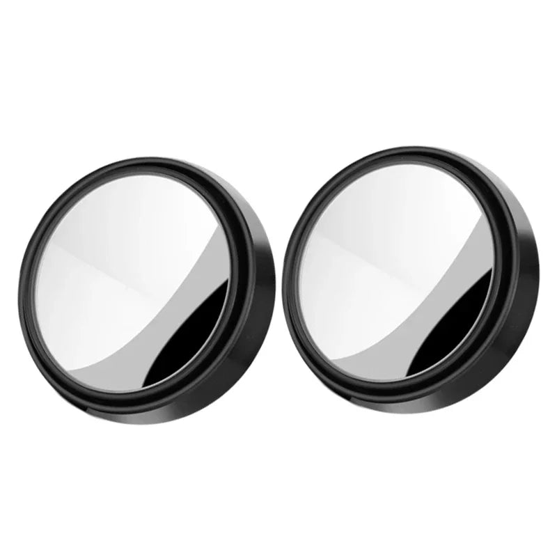 2Pcs Round Frame Convex Blind Spot Mirror Safety Driving