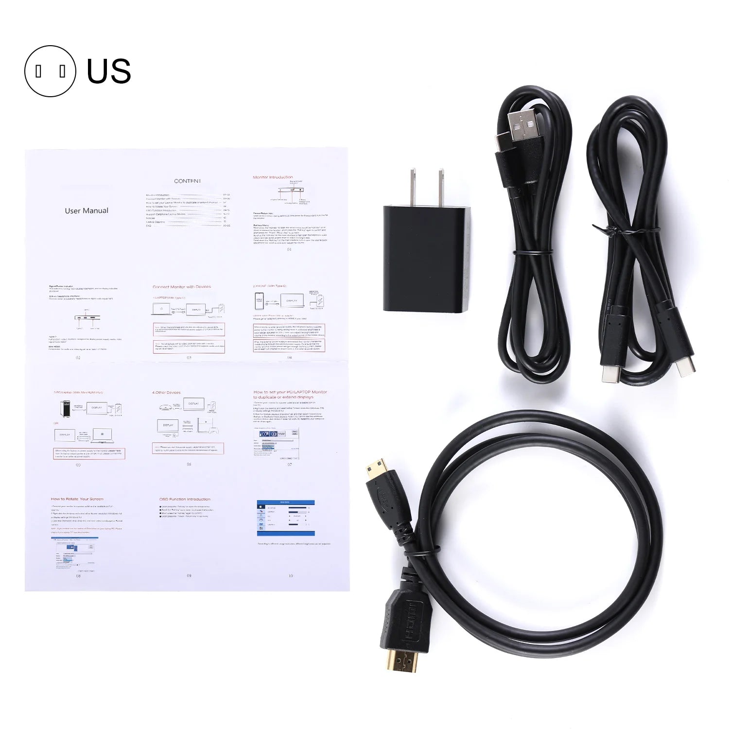 14 Inch Portable Monitor Dual screens For PC/Phone/PS4/PS5/Switch1/Switch2/Xbox