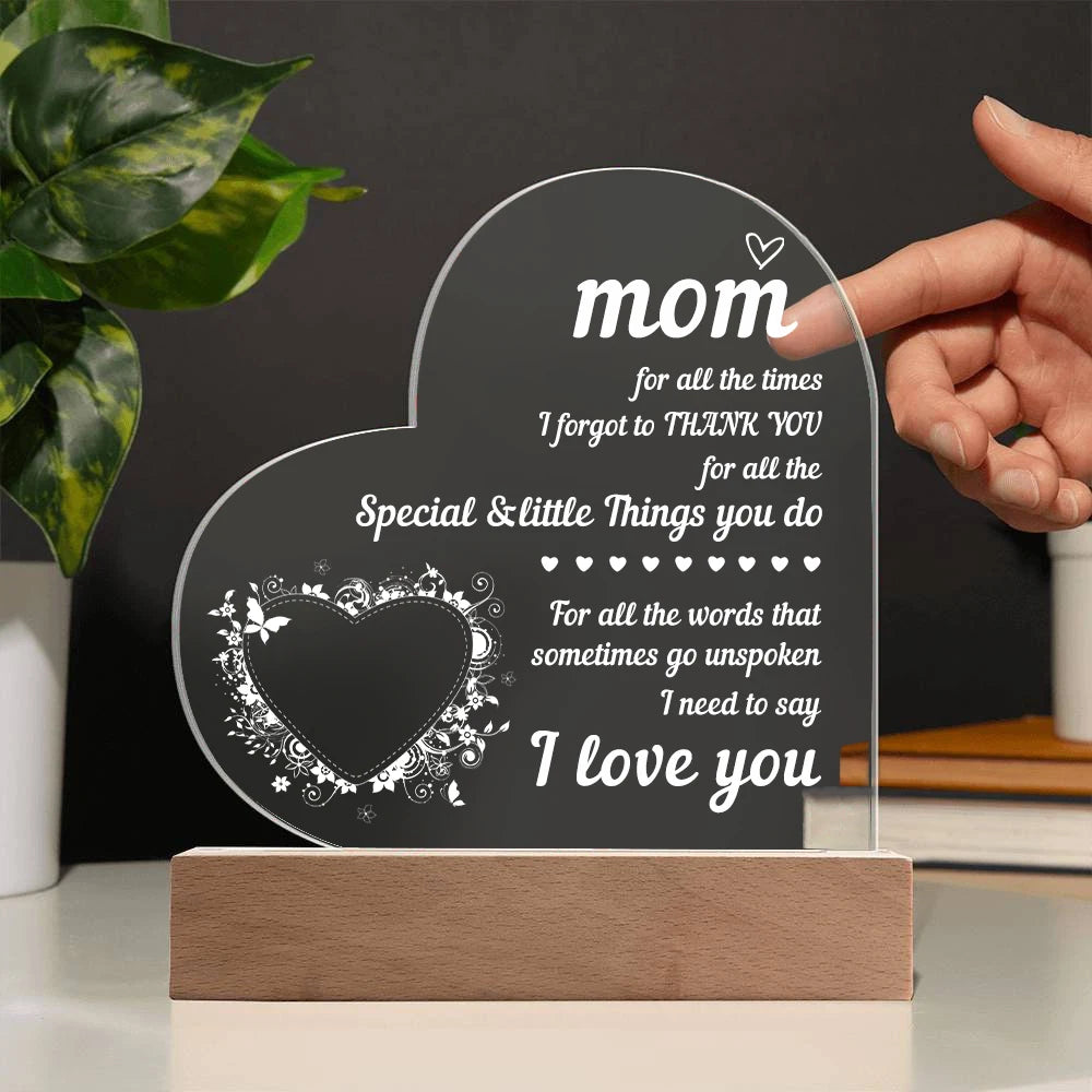 transparent gift Presents From Daughter son for my best Dad heart Gift For my father home bedroom Ornaments Birthday gift