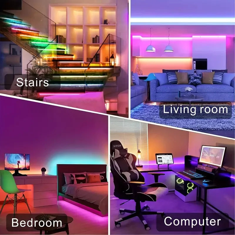 LED Strip Lights USB 5V Music Sync APP & 44Key Remote