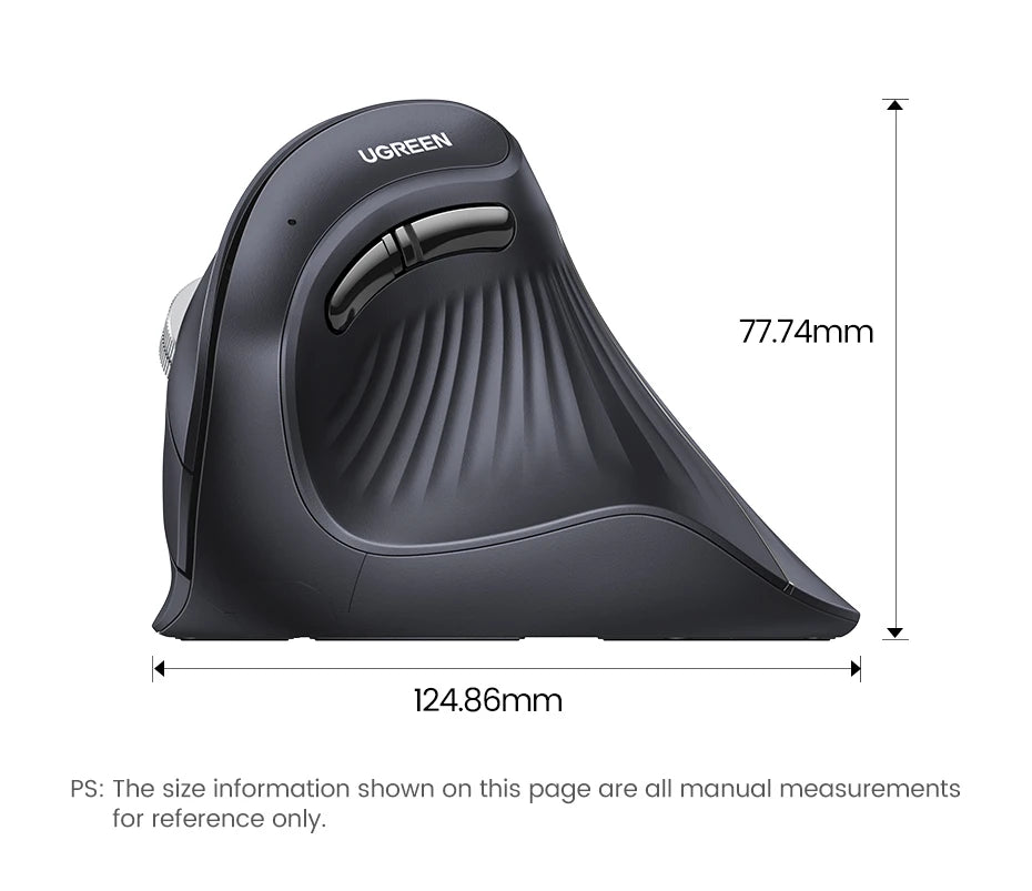 Vertical Mouse Wireless Bluetooth  6 Mute Buttons for MacBook Tablet Laptops Computer PC