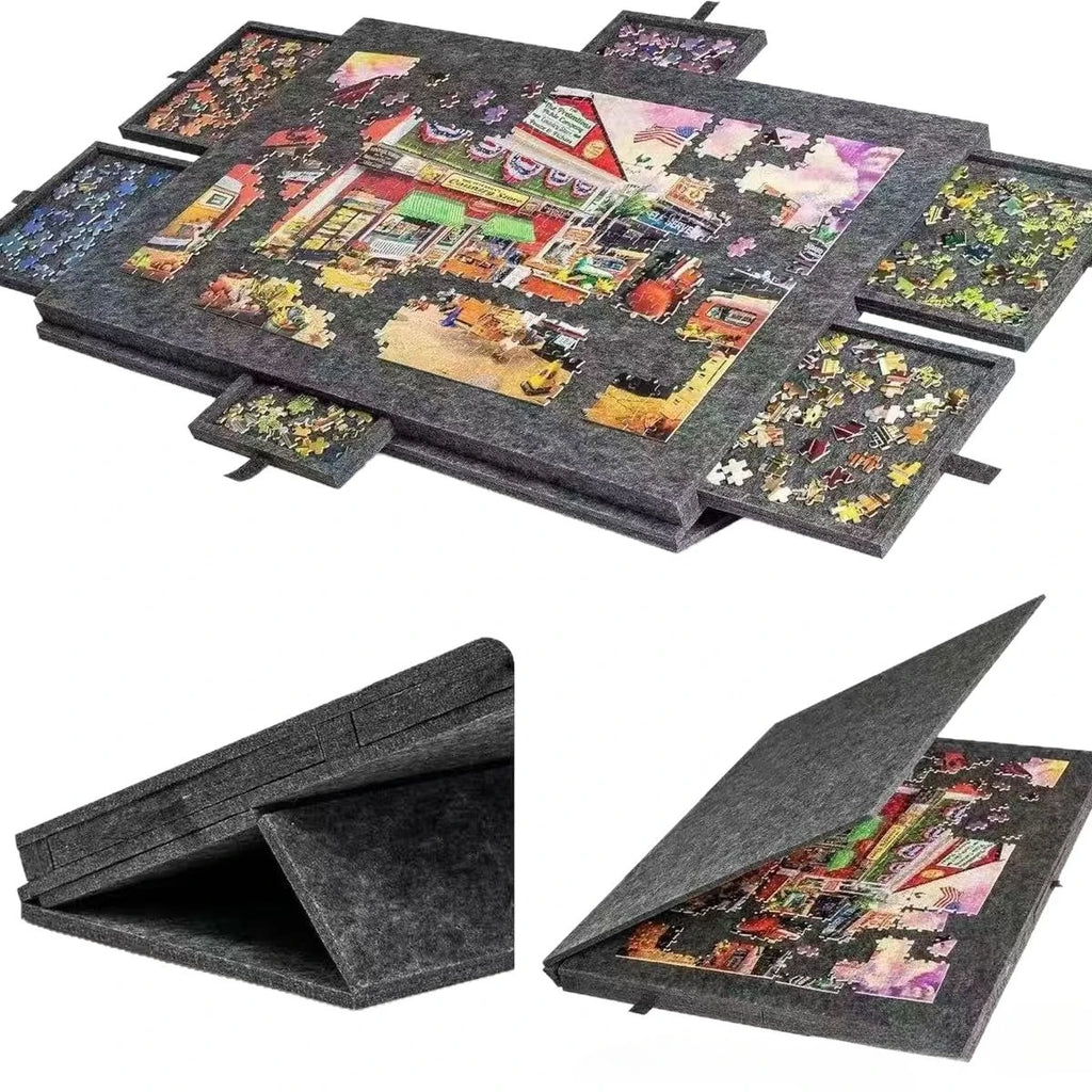 1000-1500pcs Puzzle Board with 6 Sliding Drawers