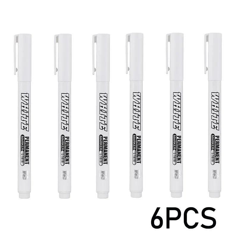 1/2/3PCS Waterproof Metal Marker Permanent White Paint