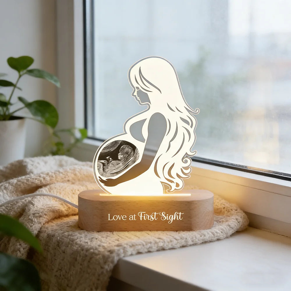 Acrylic Night Light Personalized Ultrasound Picture Mothers Day Gift For Pregnant Mom Expectant Parents Bedroom decor