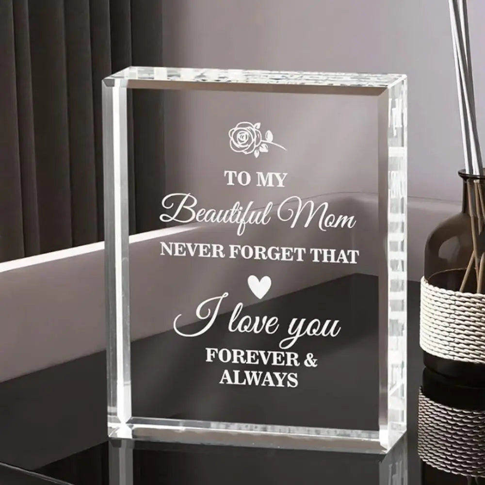 Personalized Crystal Mom Keepsake