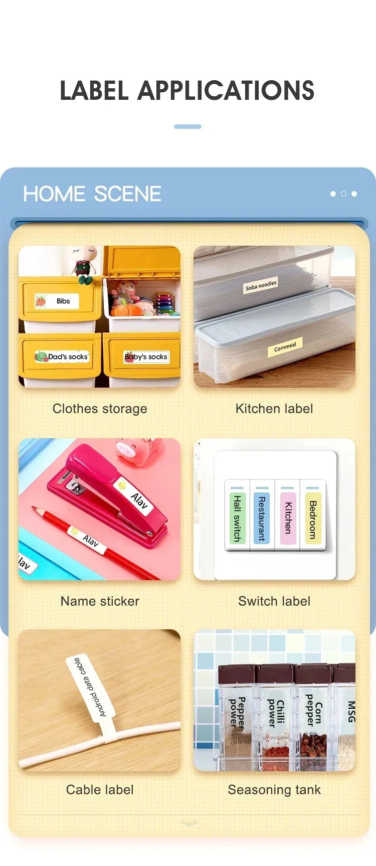 Portable Mini Printer Thermal Adhesive Sticker Label Printer Inkless Label Maker For Mobile Label