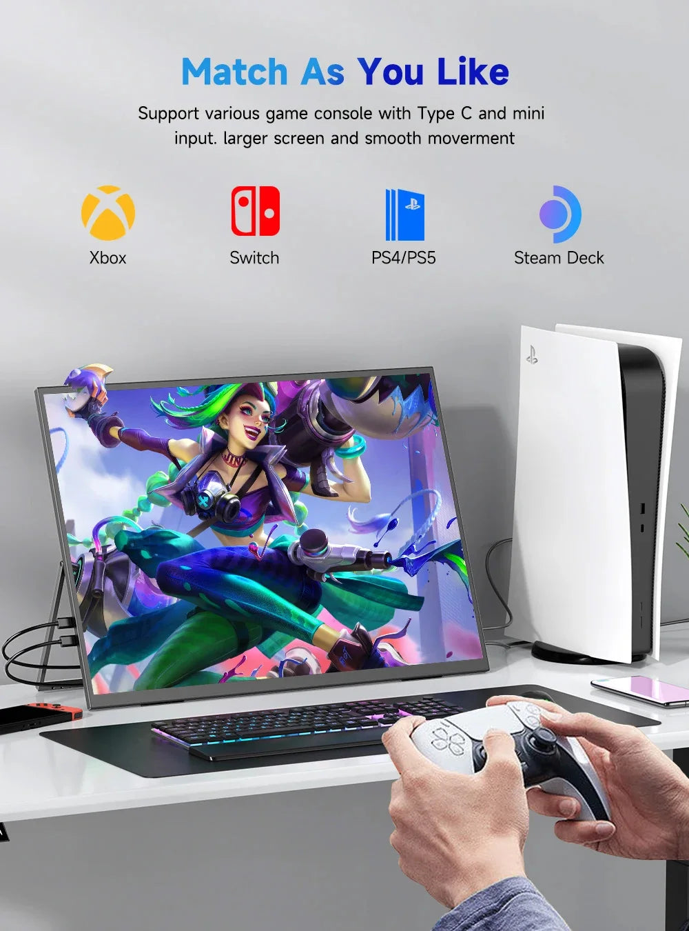 23.8 Inch 120Hz Large Portable Touchscreen Monitor