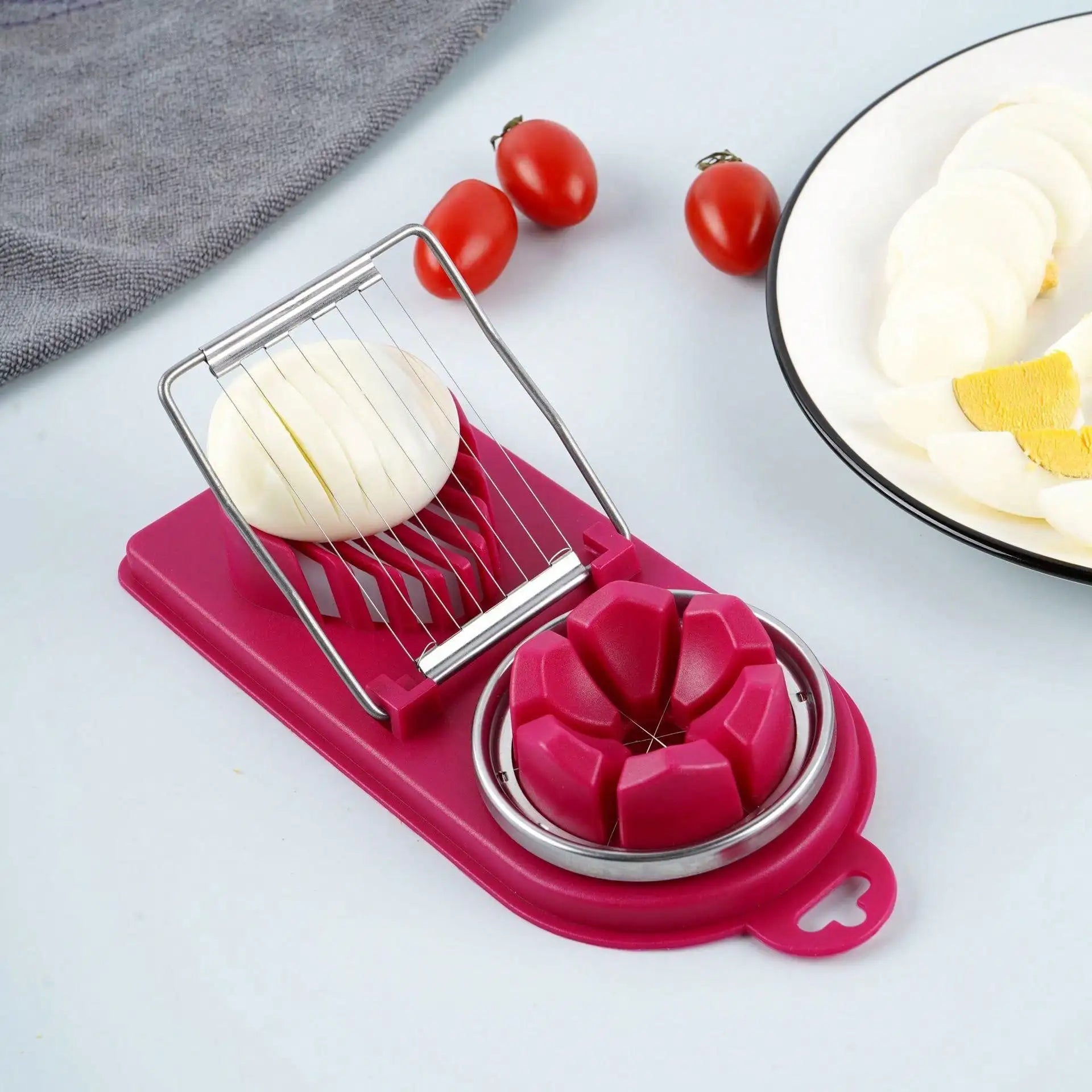 Multifunctional egg cutter 2 in 1 stainless steel wire