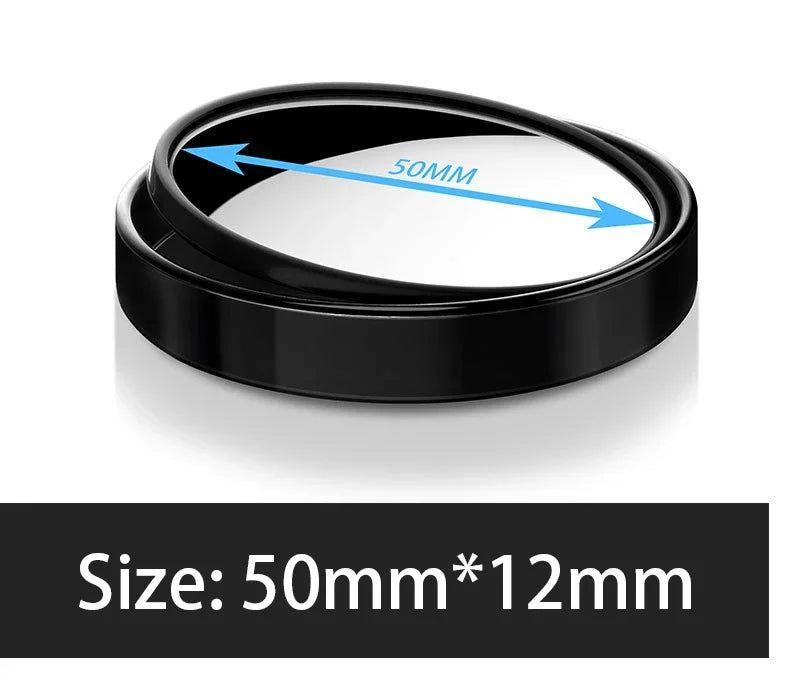 2Pcs Round Frame Convex Blind Spot Mirror Safety Driving