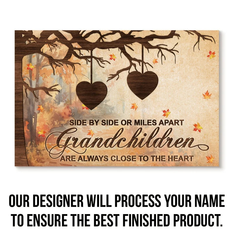 Personalized Family Tree Canvas Painting Custom Family Member Name Canvas Wall Art
